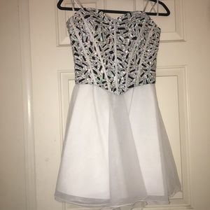 Prom Short Strapless Sweetheart Sequins Dress